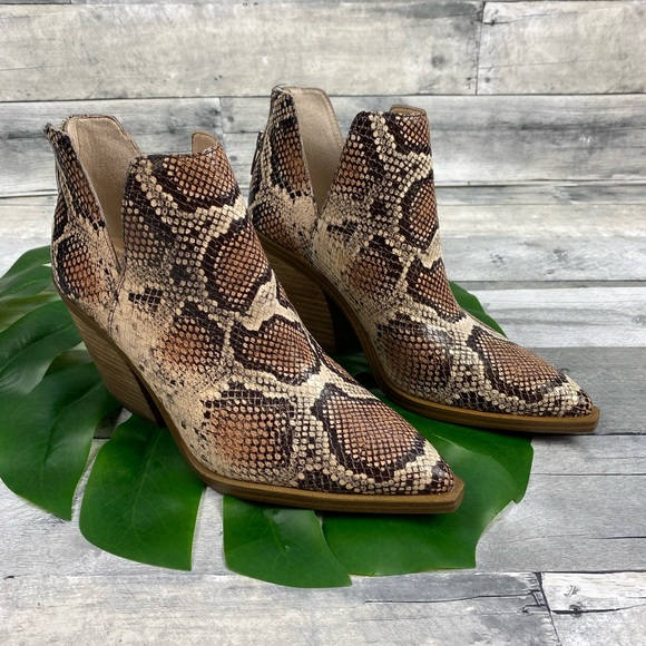 Vince Camuto snakeskin boots gigietta spiced sand - Picture 2 of 8